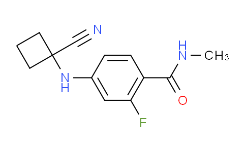 CAS No. 915087-26-2, 4-((1-Cyanocyclobutyl)amino)-2-fluoro-N-methylbenzamide