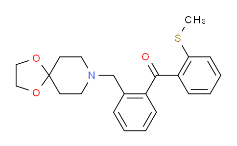 CAS No. 898755-94-7, (2-(1,4-Dioxa-8-azaspiro[4.5]decan-8-ylmethyl)phenyl)(2-(methylthio)phenyl)methanone