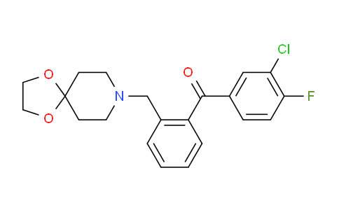 CAS No. 898756-20-2, (2-(1,4-Dioxa-8-azaspiro[4.5]decan-8-ylmethyl)phenyl)(3-chloro-4-fluorophenyl)methanone