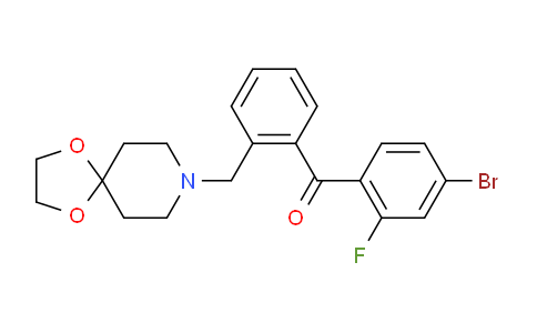CAS No. 898756-36-0, (2-(1,4-Dioxa-8-azaspiro[4.5]decan-8-ylmethyl)phenyl)(4-bromo-2-fluorophenyl)methanone