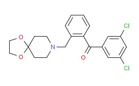 CAS No. 898756-60-0, (2-(1,4-Dioxa-8-azaspiro[4.5]decan-8-ylmethyl)phenyl)(3,5-dichlorophenyl)methanone