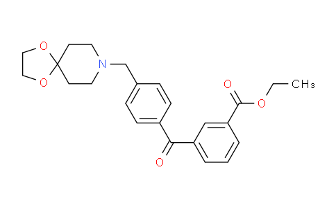 CAS No. 898757-68-1, Ethyl 3-(4-(1,4-dioxa-8-azaspiro[4.5]decan-8-ylmethyl)benzoyl)benzoate