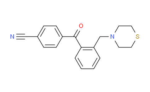 CAS No. 898781-58-3, 4'-Cyano-2-thiomorpholinomethyl benzophenone
