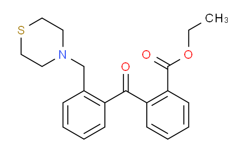 CAS No. 898781-60-7, 2-Carboethoxy-2'-thiomorpholinomethyl benzophenone