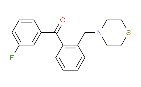 CAS No. 898781-78-7, 3'-Fluoro-2-thiomorpholinomethyl benzophenone