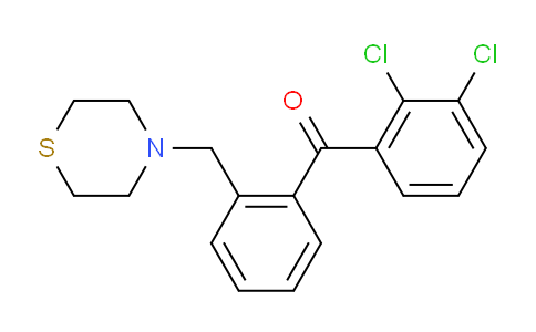 CAS No. 898782-26-8, 2,3-Dichloro-2'-thiomorpholinomethyl benzophenone