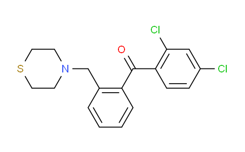 CAS No. 898782-29-1, 2,4-Dichloro-2'-thiomorpholinomethyl benzophenone
