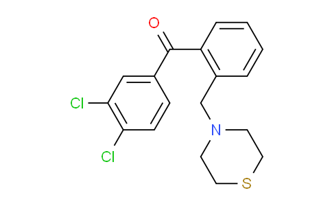 CAS No. 898782-35-9, 3,4-Dichloro-2'-thiomorpholinomethyl benzophenone