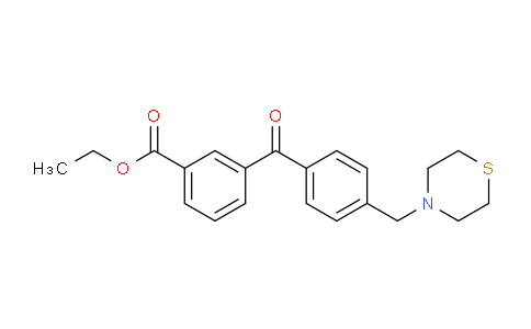 CAS No. 898782-51-9, 3-Carboethoxy-4'-thiomorpholinomethyl benzophenone
