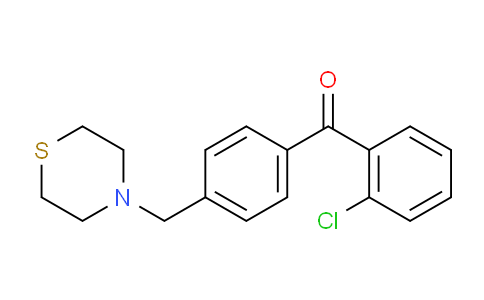 CAS No. 898782-90-6, 2-Chloro-4'-thiomorpholinomethyl benzophenone