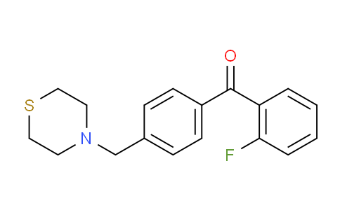 CAS No. 898782-93-9, 2-Fluoro-4'-thiomorpholinomethyl benzophenone