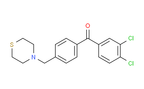 CAS No. 898783-16-9, 3,4-Dichloro-4'-thiomorpholinomethyl benzophenone