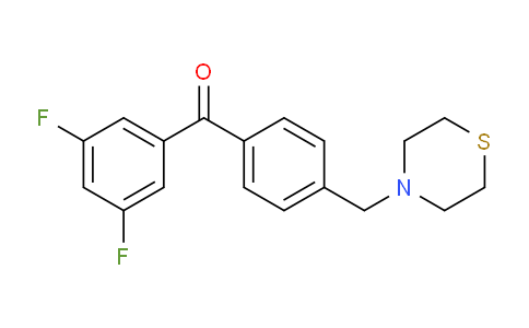 CAS No. 898783-24-9, 3,5-Difluoro-4'-thiomorpholinomethyl benzophenone