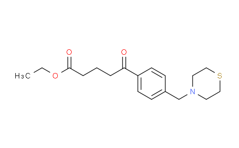 CAS No. 898783-38-5, Ethyl 5-oxo-5-[4-(thiomorpholinomethyl)phenyl]valerate