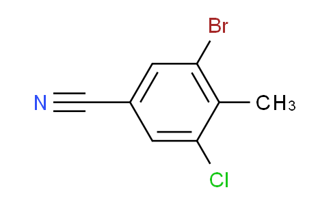 CAS No. 939990-02-0, 3-Bromo-5-chloro-4-methylbenzonitrile