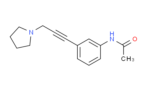CAS No. 885950-23-2, N-(3-(3-(Pyrrolidin-1-yl)prop-1-yn-1-yl)phenyl)acetamide