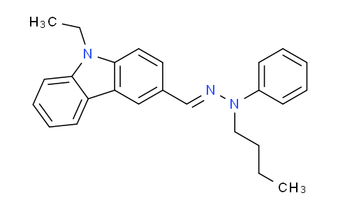 CAS No. 88107-84-0, 3-((2-Butyl-2-phenylhydrazono)methyl)-9-ethyl-9H-carbazole