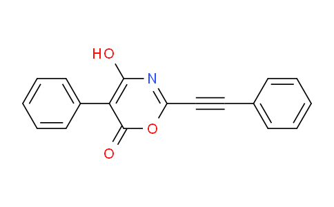 CAS No. 881877-45-8, 4-Hydroxy-5-phenyl-2-(phenylethynyl)-6H-1,3-oxazin-6-one