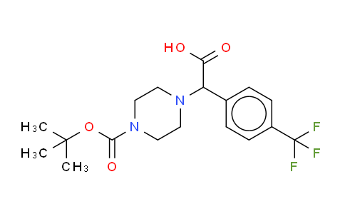 CAS No. 885274-28-2, 2-{4-[(TERT-BUTYL)OXYCARBONYL]PIPERAZINYL-2-[4-(TRIFLUOROMETHYL)PHENYL]ACETIC ACID
