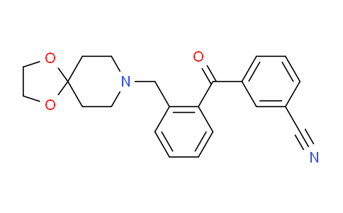 CAS No. 898755-85-6, 3-(2-(1,4-Dioxa-8-azaspiro[4.5]decan-8-ylmethyl)benzoyl)benzonitrile