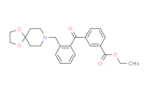 CAS No. 898755-90-3, Ethyl 3-(2-(1,4-dioxa-8-azaspiro[4.5]decan-8-ylmethyl)benzoyl)benzoate