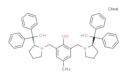 CAS No. 877395-58-9, 2,6-Bis[[(R)-2-[hydroxy(diphenyl)methyl]-1-pyrrolidinyl]methyl]-4-methylphenol