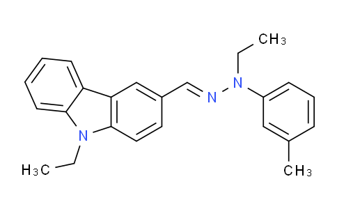 CAS No. 81380-24-7, 9-Ethyl-3-((2-ethyl-2-(m-tolyl)hydrazono)methyl)-9H-carbazole