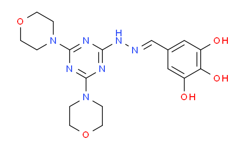 CAS No. 908141-08-2, 5-((2-(4,6-Dimorpholino-1,3,5-triazin-2-yl)hydrazono)methyl)benzene-1,2,3-triol