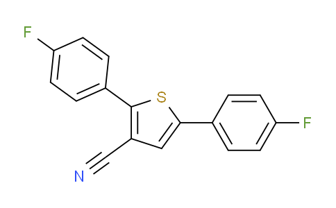 CAS No. 908588-07-8, 2,5-Bis(4-fluorophenyl)thiophene-3-carbonitrile