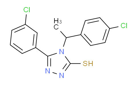 CAS No. 909352-57-4, 5-(3-Chlorophenyl)-4-(1-(4-chlorophenyl)ethyl)-4H-1,2,4-triazole-3-thiol