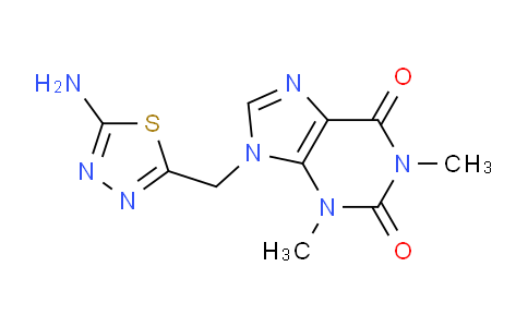 CAS No. 958994-81-5, 9-((5-Amino-1,3,4-thiadiazol-2-yl)methyl)-1,3-dimethyl-1H-purine-2,6(3H,9H)-dione