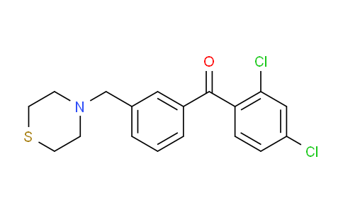 CAS No. 898787-81-0, 2,4-Dichloro-3'-thiomorpholinomethyl benzophenone