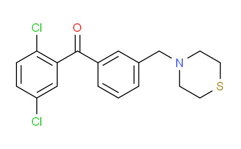 CAS No. 898787-84-3, 2,5-Dichloro-3'-thiomorpholinomethyl benzophenone