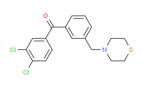 CAS No. 898787-87-6, 3,4-Dichloro-3'-thiomorpholinomethyl benzophenone