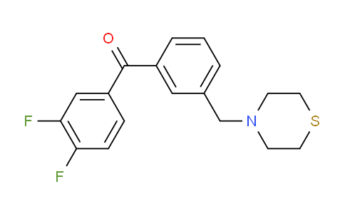 CAS No. 898787-96-7, 3,4-Difluoro-3'-thiomorpholinomethyl benzophenone