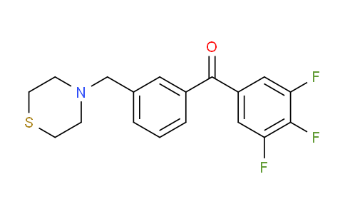 CAS No. 898788-02-8, 3'-Thiomorpholinomethyl-3,4,5-trifluorobenzophenone