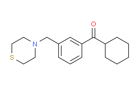 CAS No. 898788-14-2, Cyclohexyl 3-(thiomorpholinomethyl)phenyl ketone