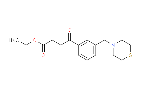 CAS No. 898788-17-5, Ethyl 4-oxo-4-[3-(thiomorpholinomethyl)phenyl]butyrate
