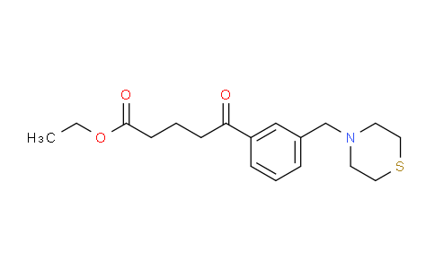 CAS No. 898788-20-0, Ethyl 5-oxo-5-[3-(thiomorpholinomethyl)phenyl]valerate