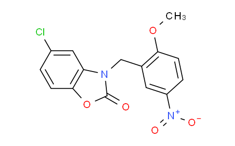 CAS No. 898796-77-5, 5-Chloro-3-(2-methoxy-5-nitrobenzyl)benzo[d]oxazol-2(3H)-one
