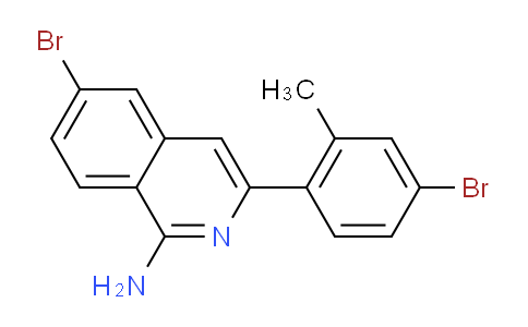 CAS No. 954239-55-5, 6-Bromo-3-(4-bromo-2-methylphenyl)isoquinolin-1-amine