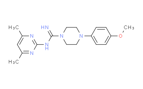 CAS No. 674363-57-6, N-(4,6-Dimethylpyrimidin-2-yl)-4-(4-methoxyphenyl)piperazine-1-carboximidamide