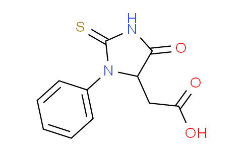 CAS No. 80862-42-6, 2-(5-Oxo-3-phenyl-2-thioxoimidazolidin-4-yl)acetic acid