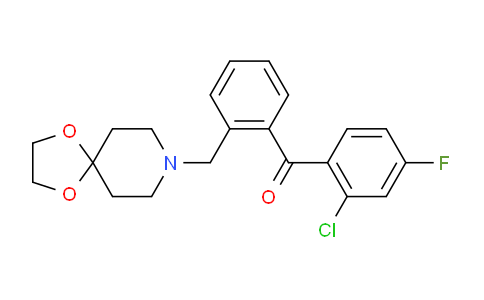 CAS No. 898756-39-3, (2-(1,4-Dioxa-8-azaspiro[4.5]decan-8-ylmethyl)phenyl)(2-chloro-4-fluorophenyl)methanone