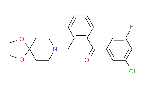 CAS No. 898756-42-8, (2-(1,4-Dioxa-8-azaspiro[4.5]decan-8-ylmethyl)phenyl)(3-chloro-5-fluorophenyl)methanone