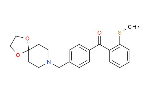 CAS No. 898757-72-7, (4-(1,4-Dioxa-8-azaspiro[4.5]decan-8-ylmethyl)phenyl)(2-(methylthio)phenyl)methanone