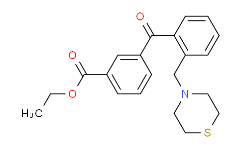 CAS No. 898781-62-9, 3'-Carboethoxy-2-thiomorpholinomethyl benzophenone