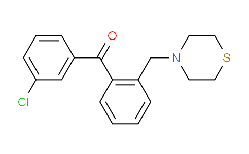 CAS No. 898781-74-3, 3'-Chloro-2-thiomorpholinomethyl benzophenone