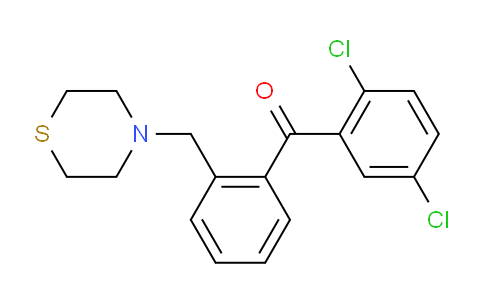 CAS No. 898782-32-6, 2,5-Dichloro-2'-thiomorpholinomethyl benzophenone