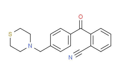 CAS No. 898782-40-6, 2-Cyano-4'-thiomorpholinomethyl benzophenone